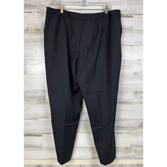 Talbots Women’s Plus 20 Black Straight Leg Lined Wool Blend Dress Pants NEW - Picture 2 of 5